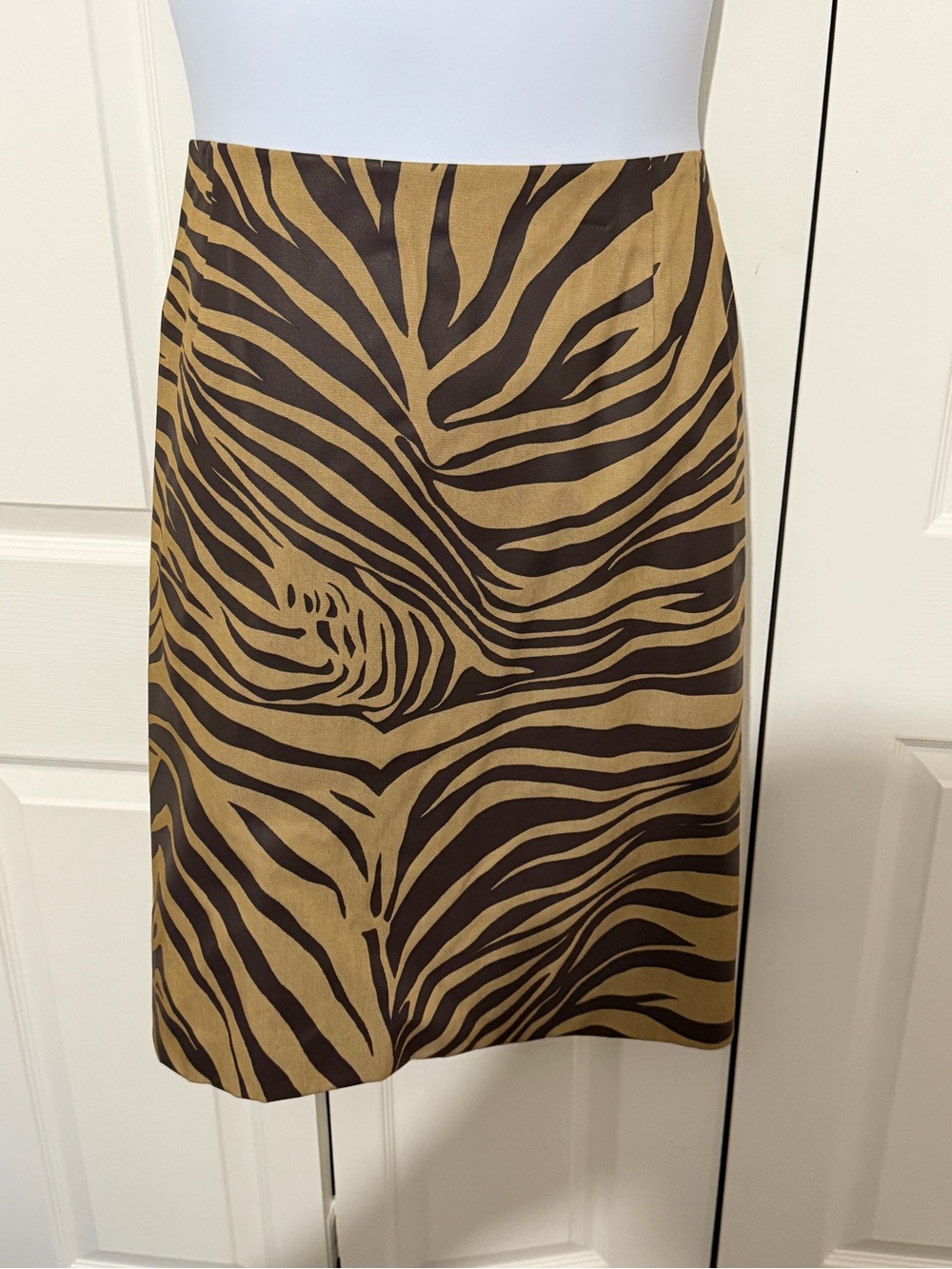 Nwt vintage Women's Zebra Print A-Line Skirt - Brown/Tan